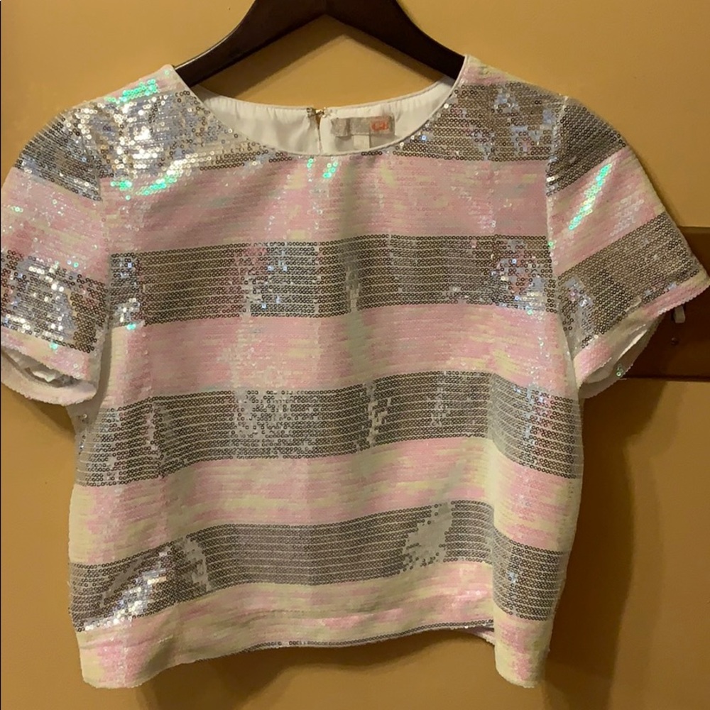 Sequined Cropped top
